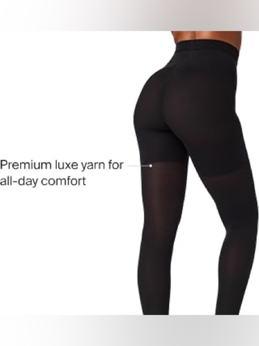 Spanx mid thigh shapewear tights black size B (medium)